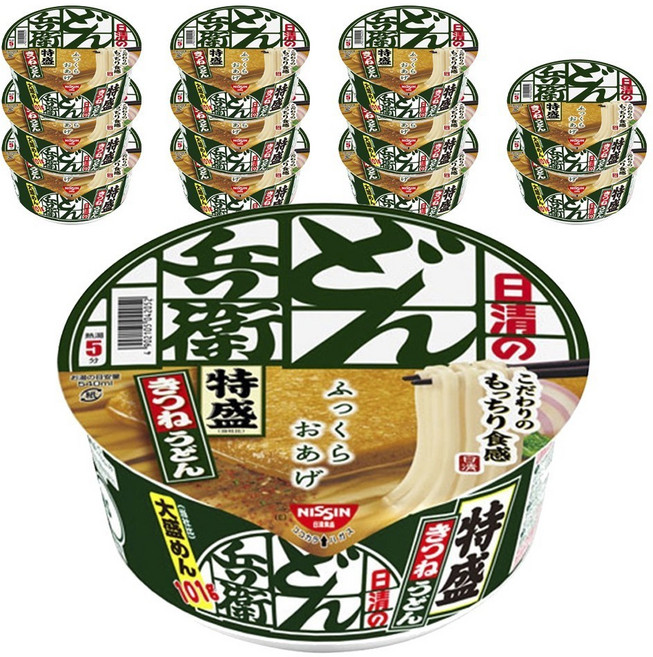 NISSIN 日清 咚兵衛 特大 麵筋烏龍麵 杯麵 関東, 12個