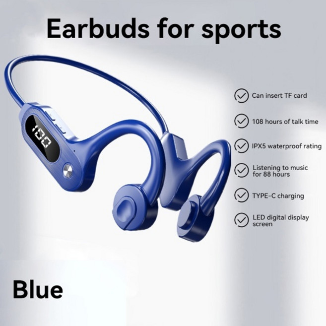 샤오미 수영 이어폰 전문 IPX5 무선 블루투스 5.4 32GB MP3 스포츠 골전도 헤드폰 신제품 2025, 02 blue
