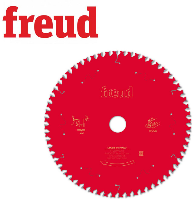 프레우드 원형톱날 FR26W001T ATB T형 10인치 목재용 260x30x60Tx1.8