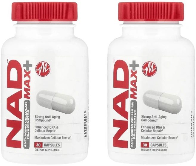 메타볼릭 뉴트리션 NAD 맥스 플러스 안티에이징 셀룰러 리쥬베네이터 Metabolic Nutrition NAD MAX+™ Anti-Aging Cellular Rejuvenator, 2개, 30정 - 쿠팡