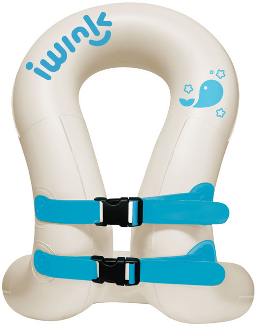 아이윙크 넥튜브 부력 조끼, 화이트/고래