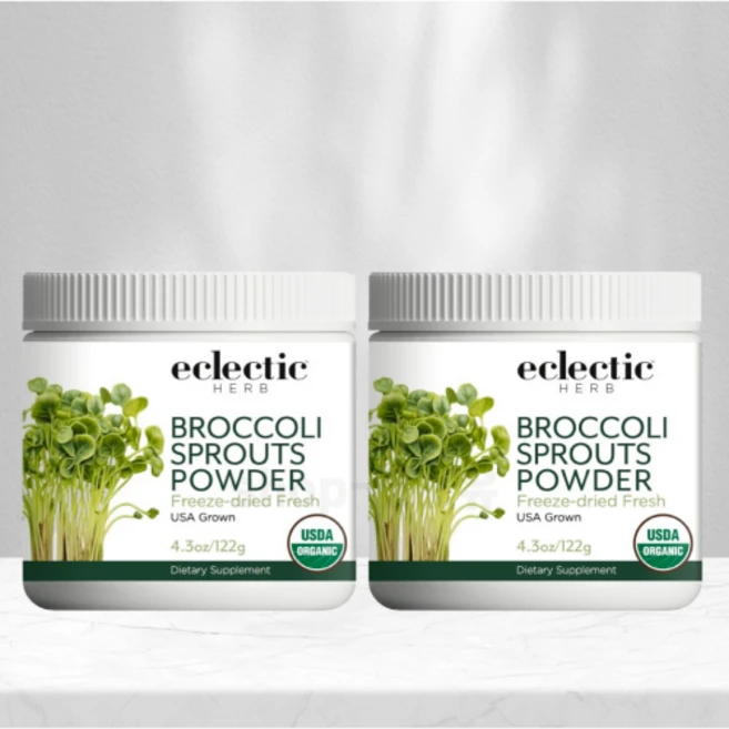 eclectic herb broccoli sprouts powder 브로콜리 분말 2개, 122g - 쿠팡