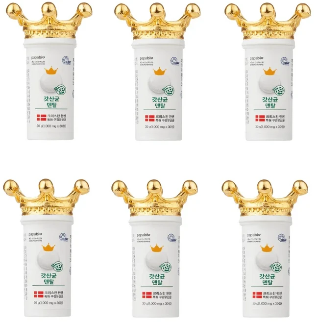 파파비오 구강 입냄새 유산균 갓산균 덴탈 온가족용 아기 어린이 유아 성인 1000mg X 180정 6개월분, 1개