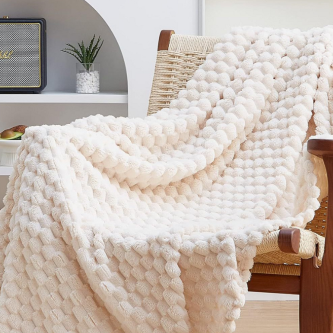 포근한 버블 극세사 담요 대형 소파 침대용 부드러운 겨울 블랭킷