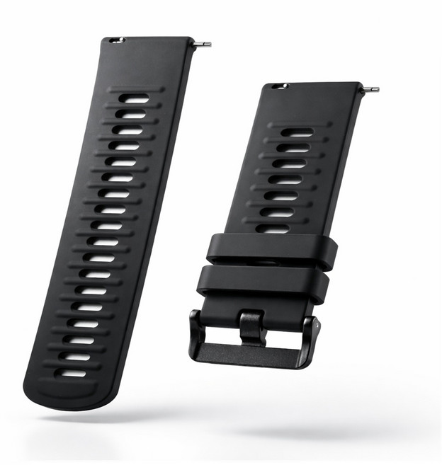 矽膠錶帶 適用 Garmin 22mm 運動腕帶, 錶帶波浪-黑, 1個