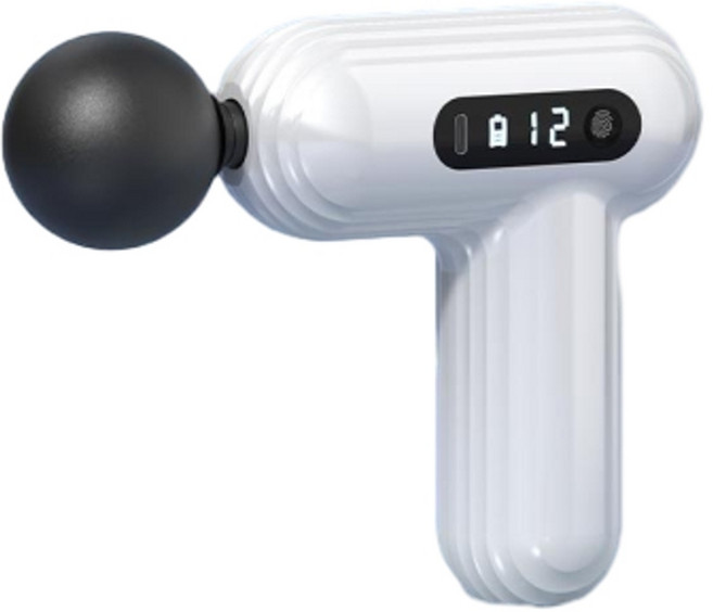 迷你筋膜槍 電動按摩器, 象牙白, 1個