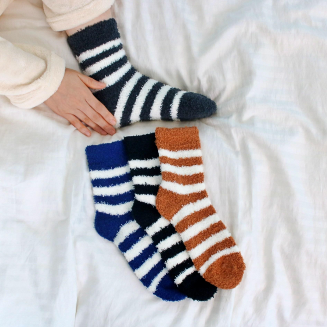 따스웨어 수면양말 털빠짐제로 이불처럼 두툼한 포근함 4족세트