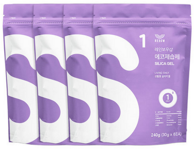 실리카겔 생활제습제 ( x8), 30g, 4개