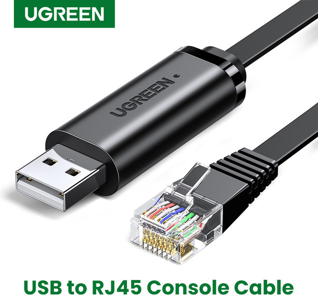 Ugreen USB to RJ45 콘솔 케이블 Cisco 라우터 용 RS232 직렬 어댑터 1.5m 8P8C 변환기, 01 Console Cable, 01 1.5M, 1개