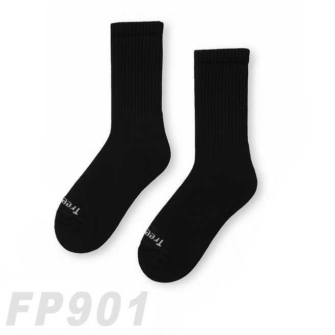 足立康 運動襪 中筒長襪 籃球襪 毛巾底, FP901黑色(L), 1個