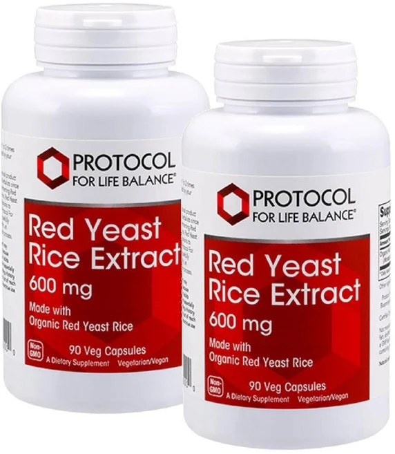 프로토콜 레드 이스트 라이스 추출물 600mg 캡슐 PROTOCOL FOR LIFE BALANCE Red Yeast Rice, 90정, 2개 - 쿠팡