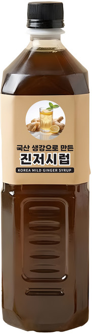 레시피뱅크 부드러운 생강청 국산 홍강청 진저시럽, 1.2kg, 1개