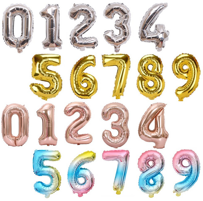 은박풍선 숫자 40cm 숫자풍선 생일풍선, 은박풍선(숫자40cm-9), 골드