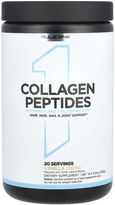Rule One Proteins 콜라겐 펩타이드 + 비타민C 및 히알루론산 바닐라 크림 230g(8.11oz), Rule One Proteins 콜라겐 펩..., 230g, 1개 - 쿠팡