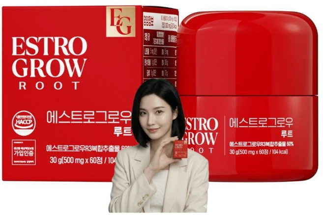 에스트로그로우 루트 여자 아누카사과 오미자 석류 비오틴 맥주효모 여성 보조제 HACCP, 1박스, 60정 - 쿠팡