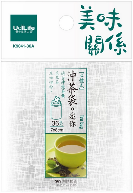 UD 迷你立體一次性沖茶袋 36枚入, 1個, 白色