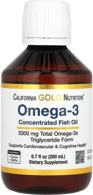 캘리포니아 골드 뉴트리션 CGN 오메가3 피쉬 오일 3300mg 천연 레몬향 200ml, 1개 - 쿠팡