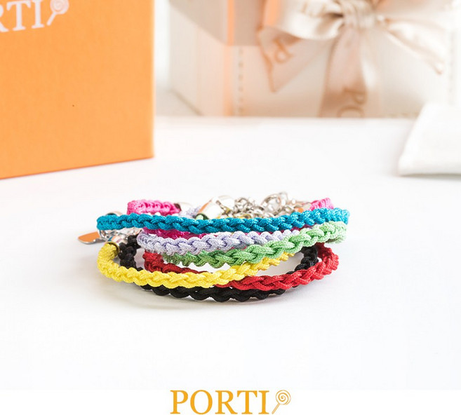 [뽀르띠] 92.5% 실버 롤리팝 실크 매듭 팔찌, 민트색, 키즈, 각인 안함, 1개