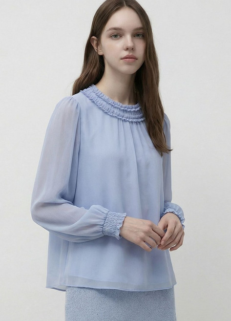 [백화점 정품] 잇미샤 더블 프릴 블라우스 ITQ3WBL330C