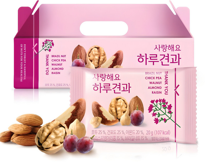 DAILY NUTS 每日堅果隨身包禮盒, 20g, 30包