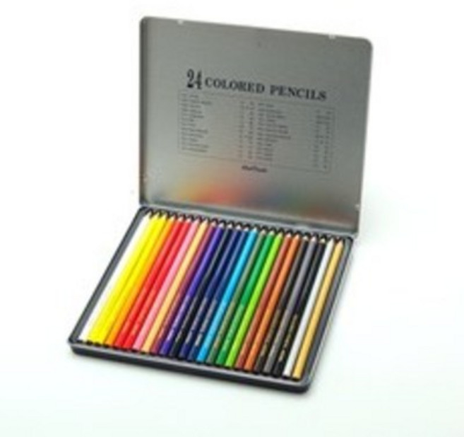 문화연필 넥스프로 고급 유성색연필+15g모나미고체풀1개, 24색, 1개