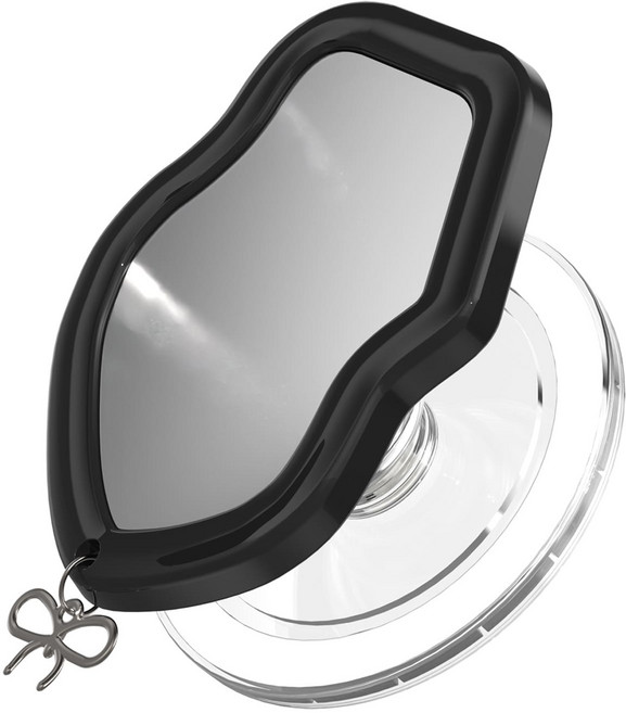 [168cm 본사] 맥세이프 미러 그립톡 거울 폰거치대 스틸 바이브, 블랙 리본, 1개