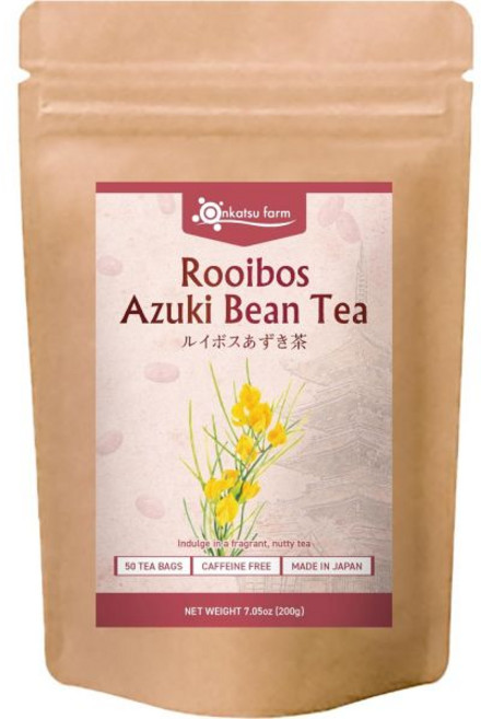 홍차효능 홈카페 블랙티 [온카츠 농장] 구로마메 흑두차 40 카운트 피라미드 티백 비카페인 일본산 차 영어 라벨, Azuki Rooibos, 1개, 40개