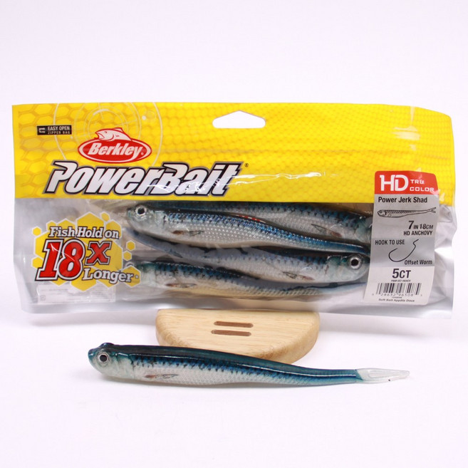 버클리 파워 저크쉐드 HD 7인치 대광어웜, ACV 멸치, 1개