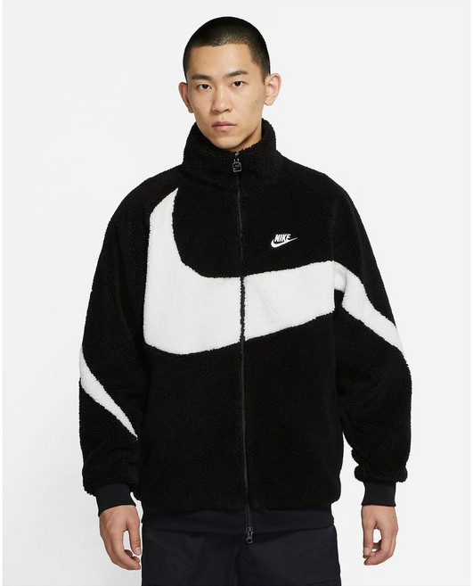 나이키 빅 스우시 뽀글이 후리스 자켓 BQ6546-011 블랙