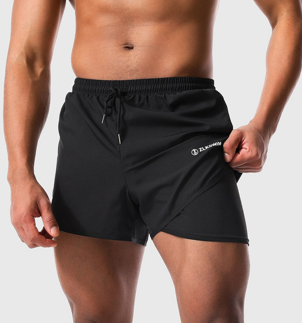 泳褲男士速幹防尷尬泡溫泉游泳褲新款平角大碼沙灘褲游泳裝備全套