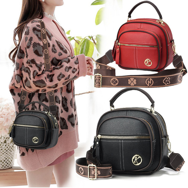 맵시난다 여성 가죽 PU 데일리백 스트랩 토트백 크로스백 V22