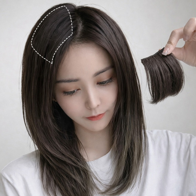 아이루리 1+1 퍼펙트 텐션 볼륨 마스터 가발 머리핀 풍성 머리뽕 여성 셀프 헤어, 2개, 웜블랙