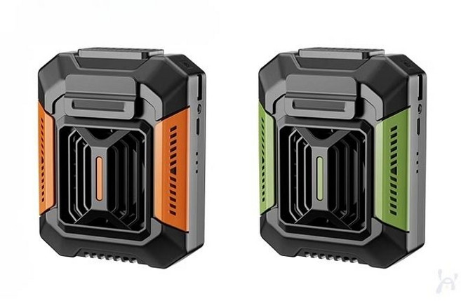 굿템굿즈 허리 선풍기 등풍기 몸풍기 12000mAh, 오렌지 12000mAh (최대 26시간 사용), FS-F49