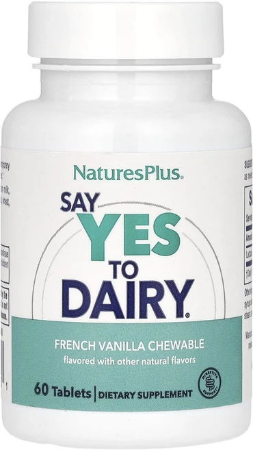 NaturesPlus Say Yes to Dairy 유제품 소화 보조제 50 츄어블 정, NaturesPlusSayYestoDairy유제품소화보, 1개 - 쿠팡