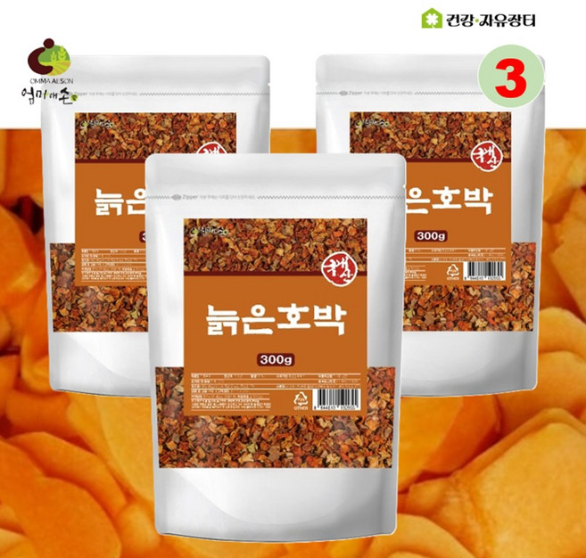 국산 늙은호박고지 늙은호박 말랭이 말린 늙은 호박꼬지 호박떡 호박차 호박죽, 3개, 300g