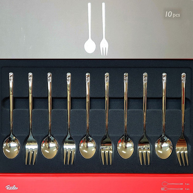 휘슬러 디저트 스푼 포크 세트 10p