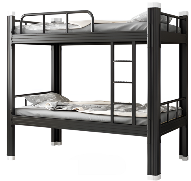 데일리유즈 이층침대 2층 침대 프레임 벙커 침대 성인 기숙사 게스트하우스, 블랙 프레임