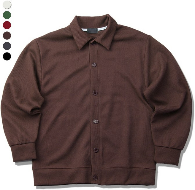 오마보이 남성용 포멀한 스텐카라 니트 가디건