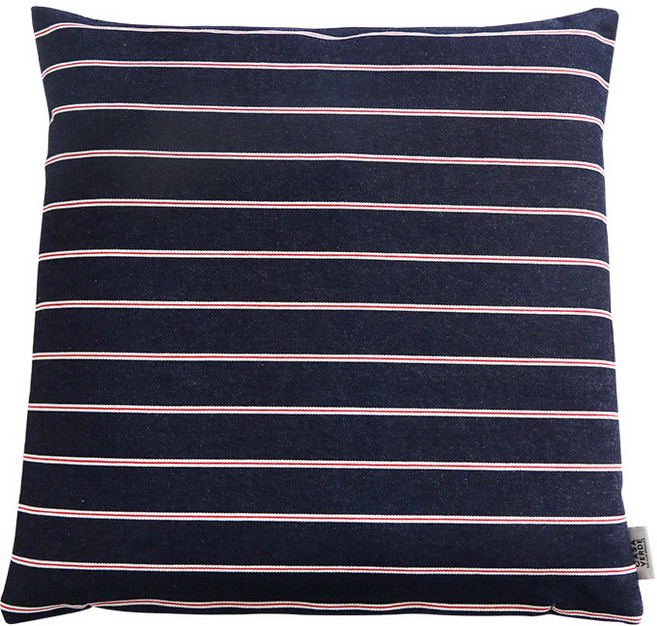 까사베르데 데님스트라이프 방석커버+솜 50x50cm