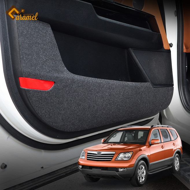 구형 모하비 호환 튜닝 도어커버 킥가드 랩핑 필름 문콕 스티커, 카본 도어커버