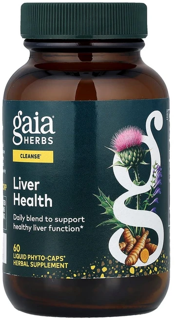 Gaia Herbs 밀크씨슬 강황 추출 리버헬스 파이토캡슐 60정, 1개 - 쿠팡