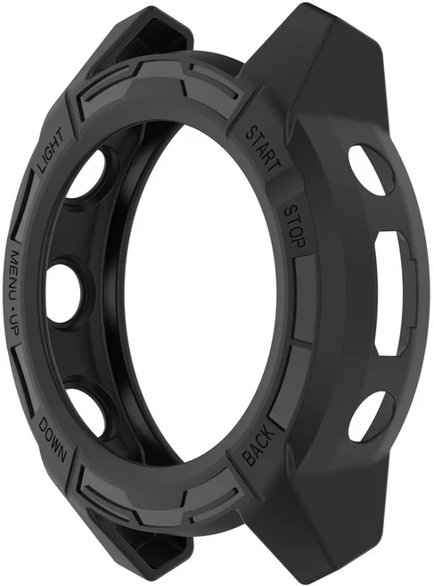 Garmin Descent G2 G1 Solar Letel Smartwatch 보호 스킨 소프트 쉘 범퍼 용 1PCS 갑옷 TPU 커버 케이스, 02 Black