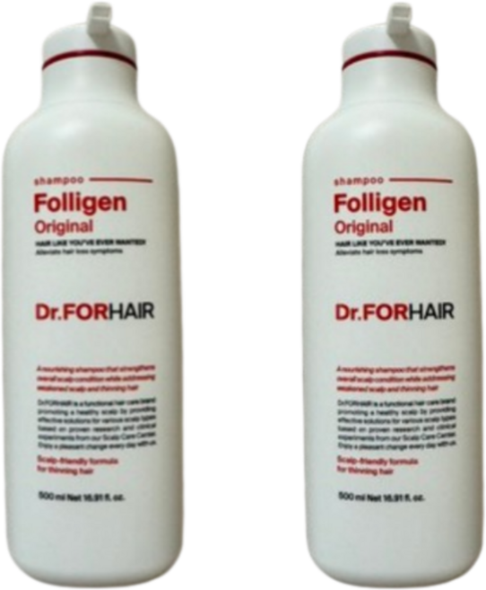 닥터포헤어 No.1 탈모증상완화 두피강화 폴리젠 오리지널 샴푸 500mlX2, 500ml, 2개