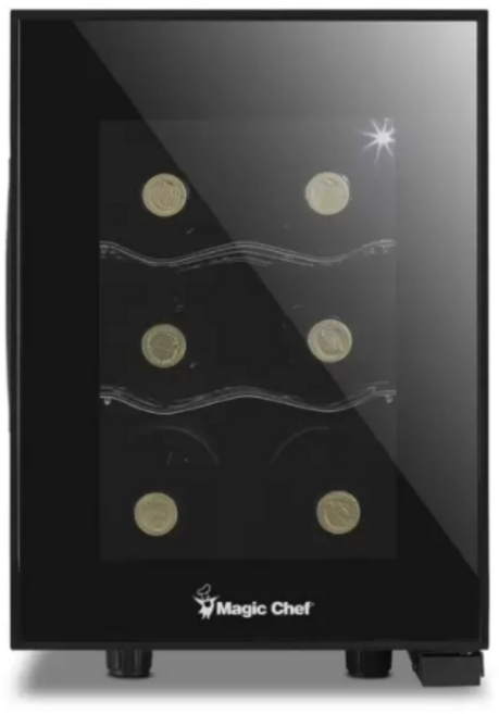 매직쉐프 6병 와인냉장고 MEW-6DB (본사), 블랙, WineCellar