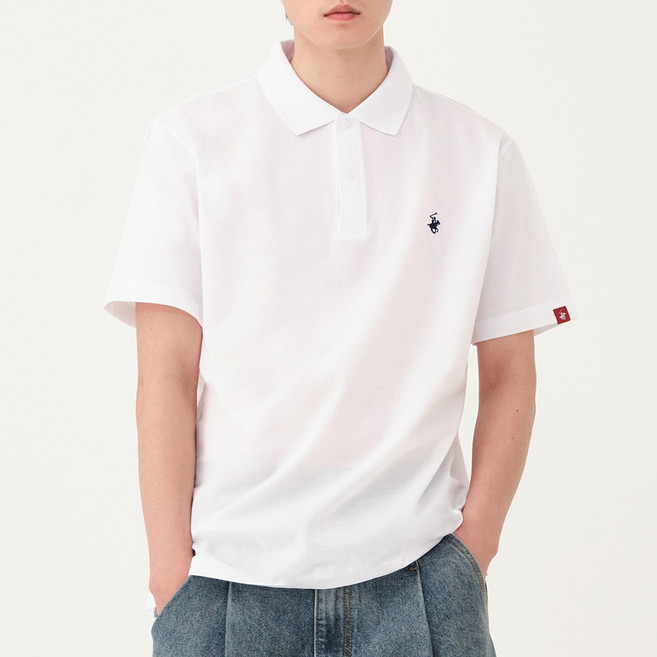 비버리힐즈폴로클럽 남여공용 오리지널 PK 폴로 투버튼 반팔 카라 티셔츠 EPX0T02