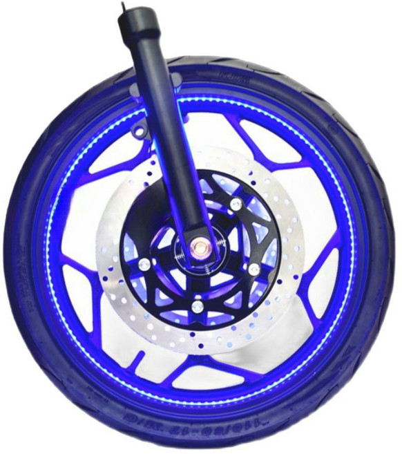 오토바이 휠라이트 LED 튜닝 불바퀴 타이어 조명 야간, B.1세트+290cm유수등스트립작은휠의단일휠