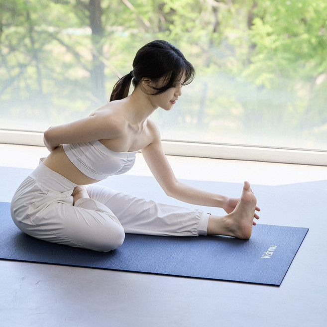 비슈누 평생매트 논슬립 요가매트 6mm 인체무해 고밀도 PER 소재, 블랙, 1개