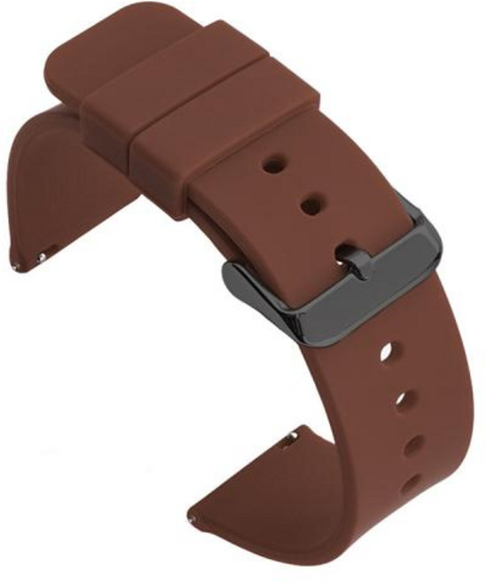 퀵릴리즈 소프트 실리콘 시계 밴드 범용 고무 방수 팔찌 교체 14mm 16mm 18mm 19mm 20mm 21mm 22mm 24mm, 114)brown black, 1개