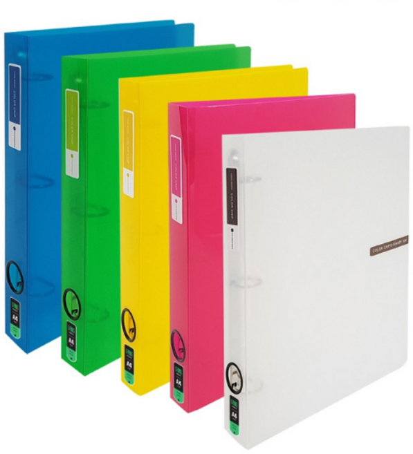 에코청운 칼라칩 투명 3공 D링 바인더 3cm A4, 04투명, 5개