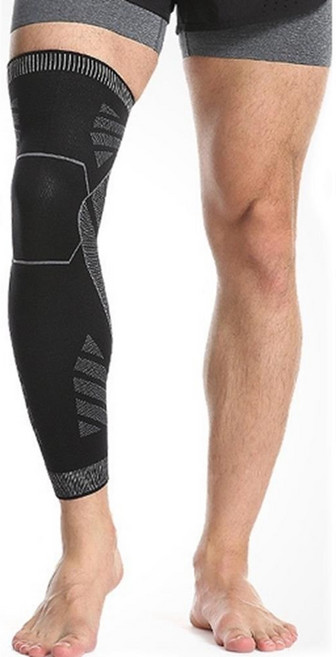 스포츠 레깅스 압박 무릎 다리보호대 재활운동용품, 1개